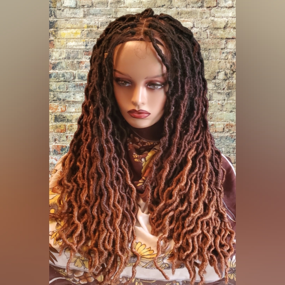 Soft locs ombre lace front wig